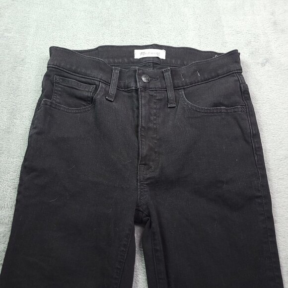 Madewell Womens Roadtripper Ankle Jeans 27T Mid Rise Black Denim Stretch - Picture 5 of 9